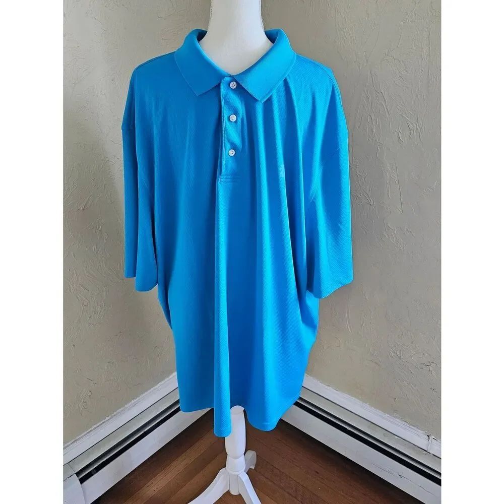 Bright Blue Men's Polo Shirt Izod Golf 3XLT